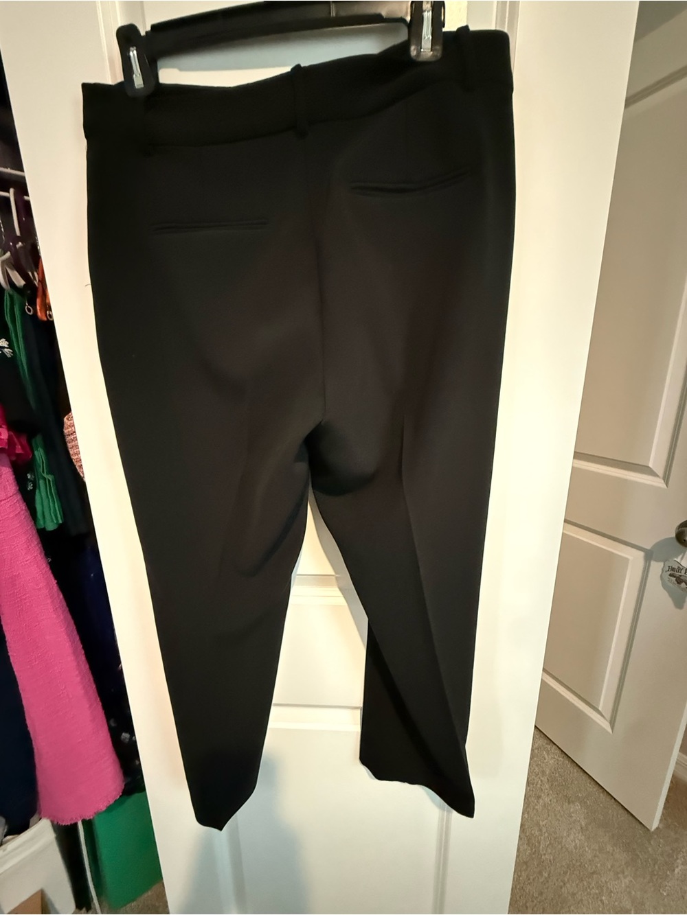 Ann Taylor Black Cropped Tailored Ponte Pants